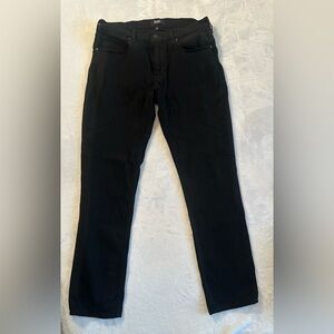 Paige stretchy black jeans. 29” length. Size 33 (14). High waisted. EUC. $249